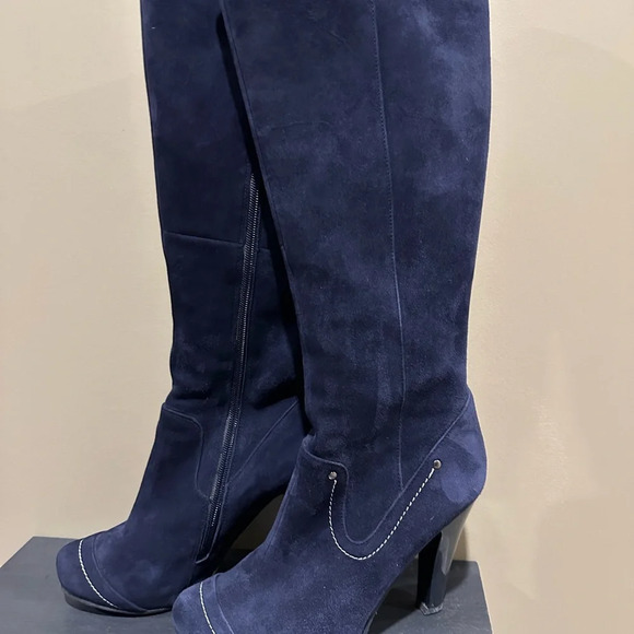 Marko suede blue high boots 7.5 beautiful condition - Picture 3 of 11